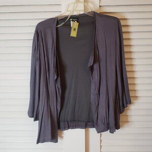NWT Gunmetal Gray Open Shrug 2X